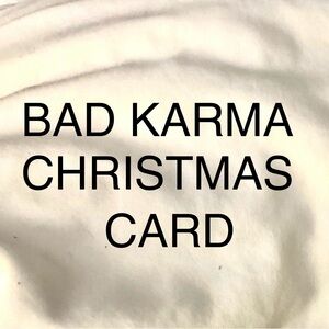 3 Pack Bad Karma Christmas Cards Humorous Greeting